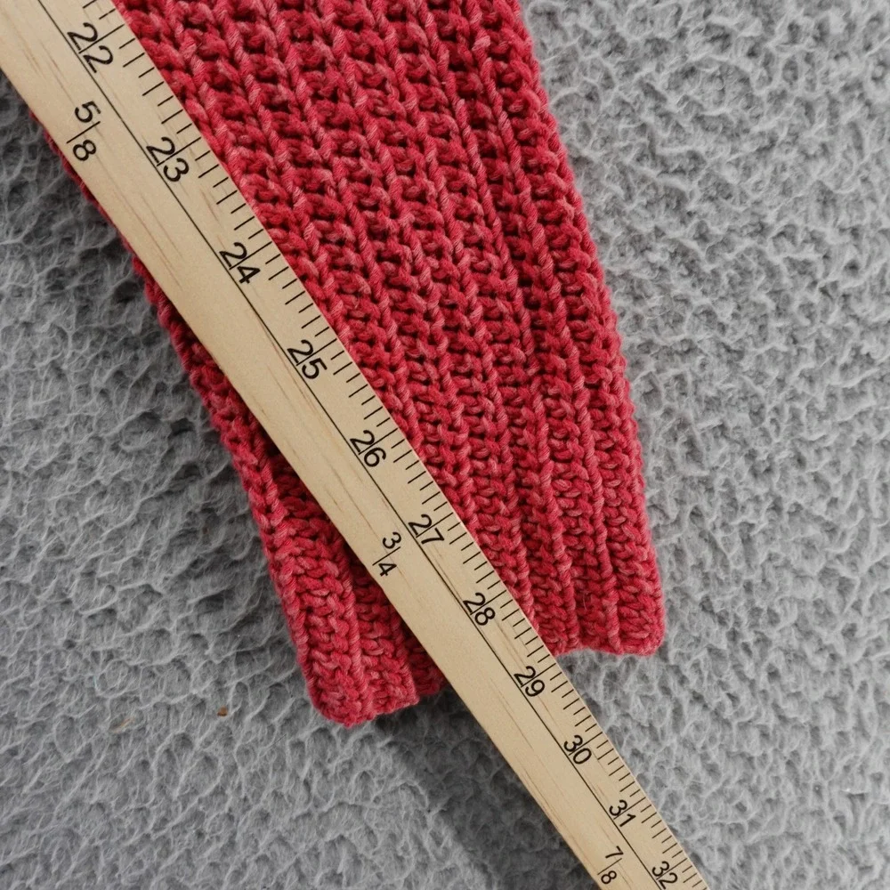 Ralph Lauren Jeans Co‎ Cable Knit Sweater Size Medium Coral Red Womens